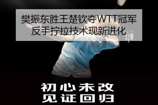 樊振东胜王楚钦夺WTT冠军 反手拧拉技术现新进化